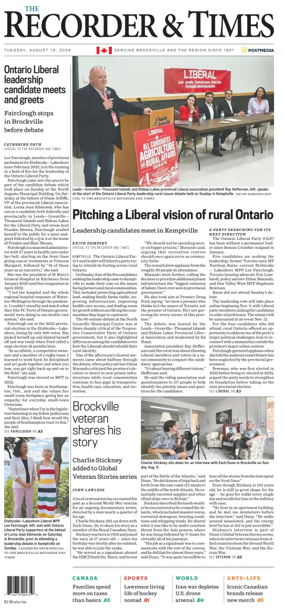 Cover of The Recorder & Times (Brockville)