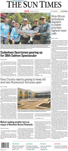 Cover of The Sun Times (Owen Sound)
