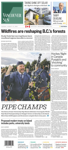 Cover of Vancouver Sun