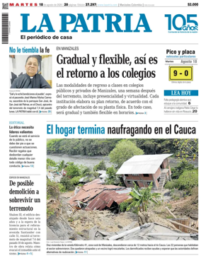 Cover of La Patria (Colombia)