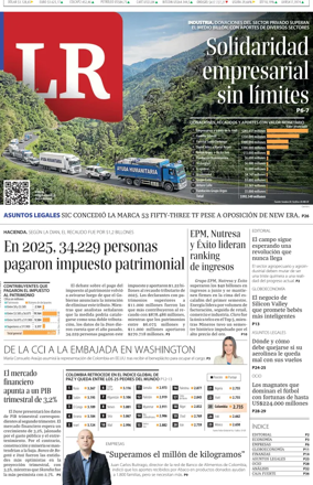 Cover of La Republica (Colombia)