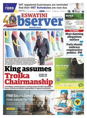 Cover of Eswatini Observer
