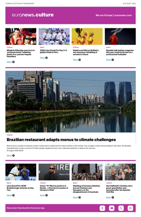 Cover of Euronews Culture and Sport Compiled Edition