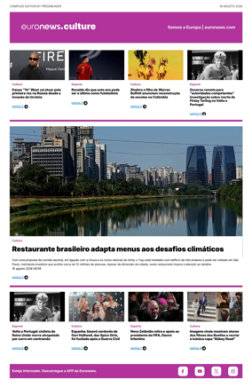 Cover of Euronews Culture and Sport (Portuguese)