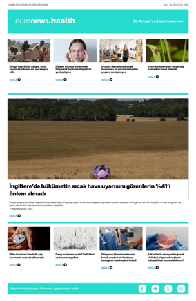 Cover of Euronews Health (Turkish) Compiled Edition
