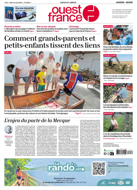 Cover of Ouest France (Angers / Segre)