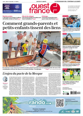Cover of Ouest France (La Roche-sur-Yon - Fontenay-le-Comte)