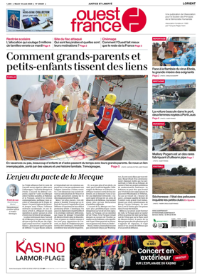 Cover of Ouest France (Lorient)