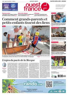 Cover of Ouest France (Nantes Nord-Loire - Ancenis)