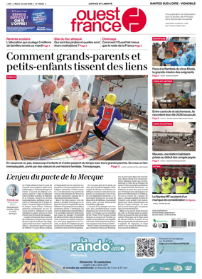 Cover of Ouest France (Nantes / Sud-Loire / Vignoble)