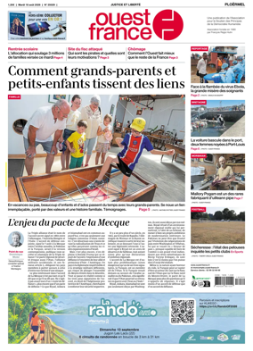 Cover of Ouest France (Ploermel)