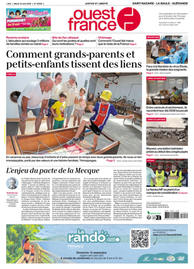 Cover of Ouest France (Saint-Nazaire La Baule Guerande)