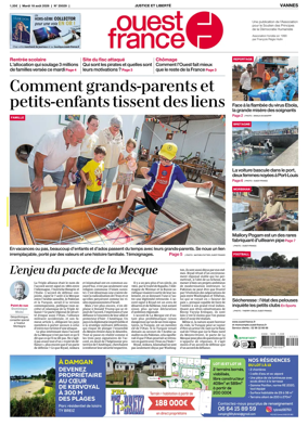 Cover of Ouest France (Vannes)