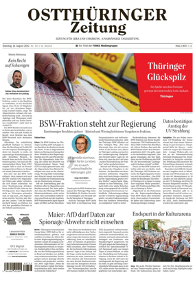 Cover of Ostthuringer Zeitung (Gera)