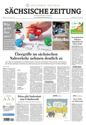 Cover of Sachsische Zeitung (Hoyerswerda)