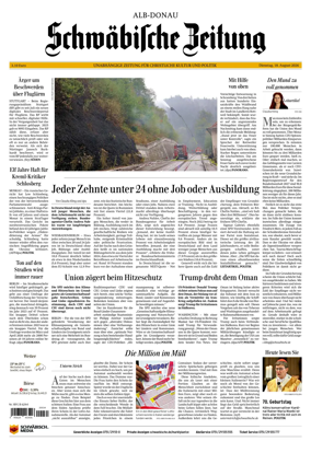 Cover of Schwabische Zeitung (Alb-Donau)