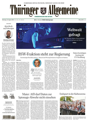 Cover of Thuringer Allgemeine (Sonderhausen und Artern)