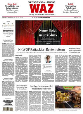 Cover of Westdeutsche Allgemeine Zeitung (Gelsenkirchen)