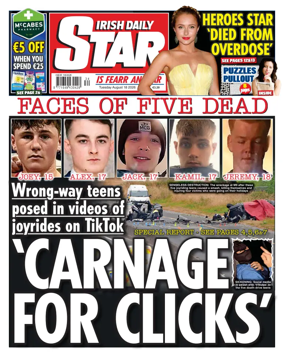 Cover of Irish Daily Star