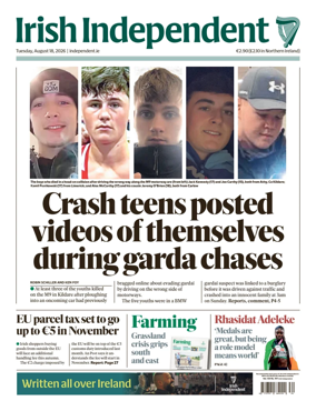 Cover of Irish Independent