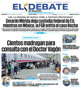 Cover of El Debate de Mazatlan