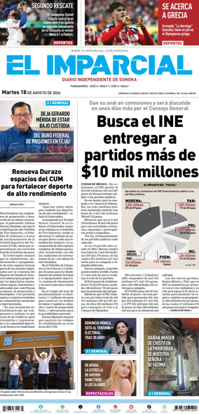 Cover of El Imparcial
