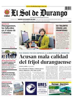 Cover of El Sol de Durango