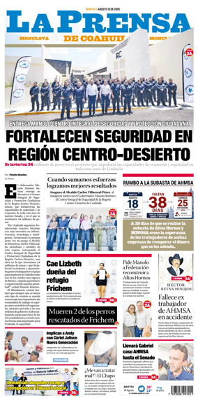 Cover of La Prensa de Coahuila