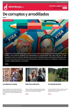 Cover of Sin Embargo Opinion