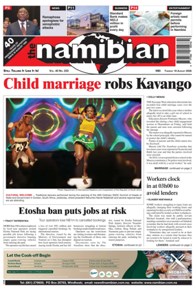 Cover of The Namibian