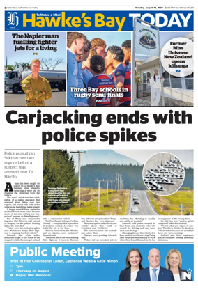 Cover of Hawke's Bay Today