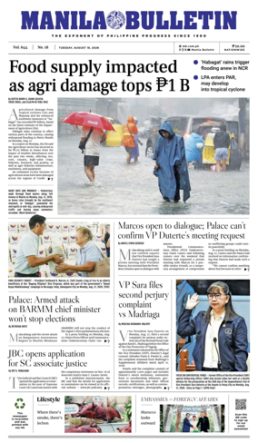 Cover of Manila Bulletin