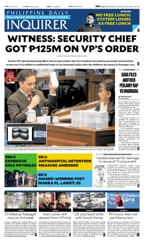 Cover of Philippine Daily Inquirer