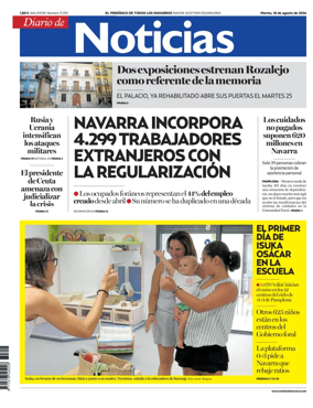 Cover of Diario de Noticias (Spain)