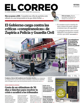 Cover of El Correo (Gipuzkoa)