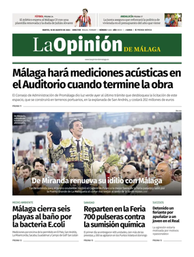 Cover of La Opinion de Malaga