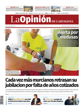 Cover of La Opinion de Murcia (Cartagena)