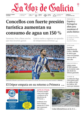Cover of La Voz de Galicia (A Coruna)
