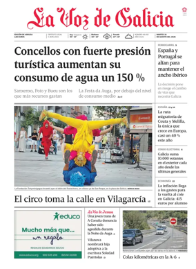 Cover of La Voz de Galicia (Arousa)