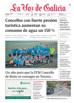 Cover of La Voz de Galicia (Barbanza)