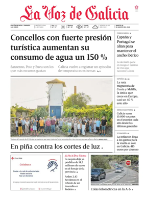 Cover of La Voz de Galicia (Deza)