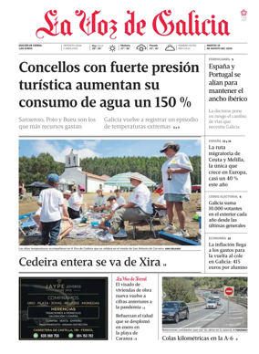 Cover of La Voz de Galicia (Ferrol)