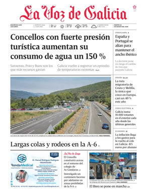 Cover of La Voz de Galicia (Lugo)