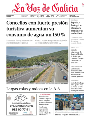Cover of La Voz de Galicia (Monforte)