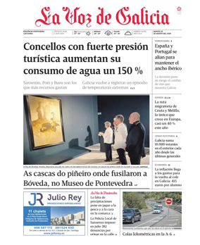 Cover of La Voz de Galicia (Pontevedra)