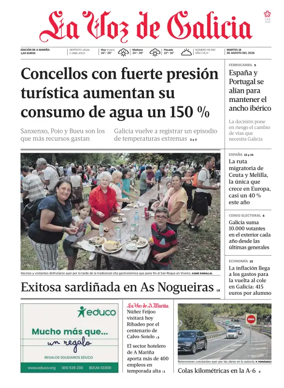 Cover of La Voz de Galicia (Viveiro)