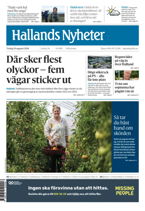 Cover of Hallands Nyheter