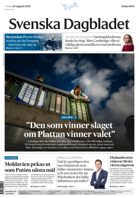 Cover of Svenska Dagbladet
