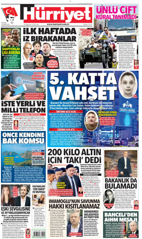 Cover of Hurriyet