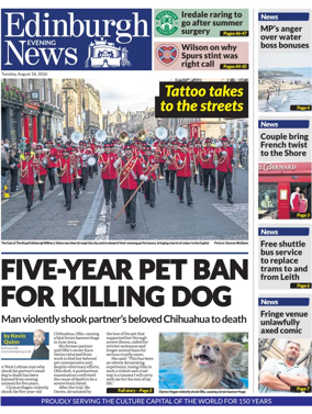 Cover of Edinburgh Evening News